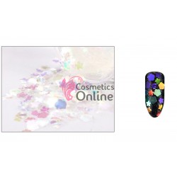 Paiete pentru decor unghii TS04 Transparente cu Reflexii - Floricele Mixt